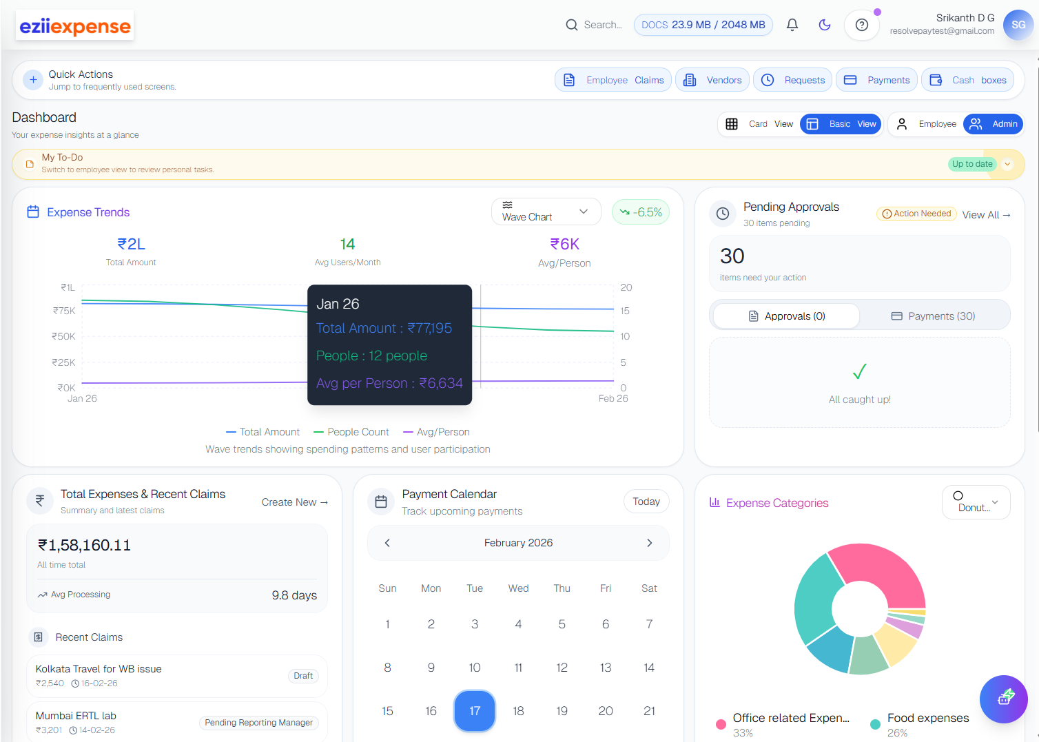 EZII Expense – mobile capture, approvals, and Tally integration